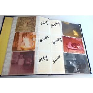 Vintage 1970s Pet Photo Album Found Photos Cats Dogs Horse Ephemera 35 Snapshots